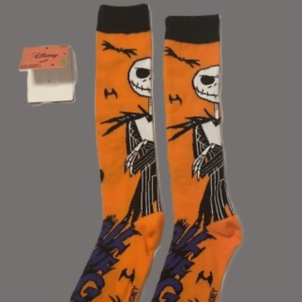 Disney The Nightmare Before Christmas Knee-High Socks Halloween OSFA NWT!